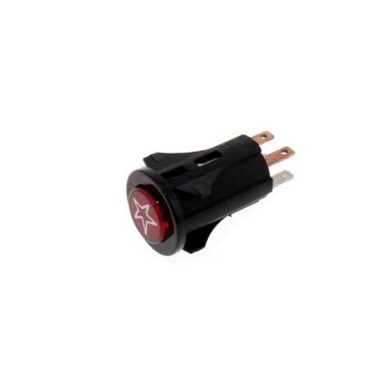 PULSANTE CON SPIA LUMINOSA ROSSA F373 HOTPOINT ARISTON INDESIT WHIRLPOOL C00031883 482000026191